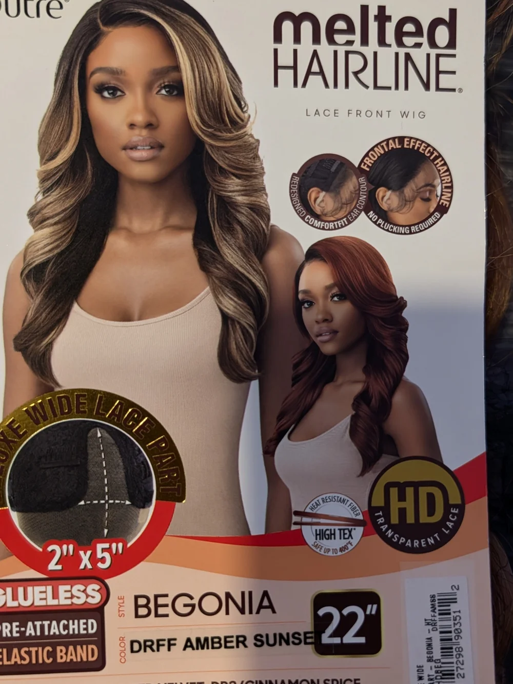 Outre Melted Hairline HD Lace Front Wig Deluxe Wide Lace Part Begonia